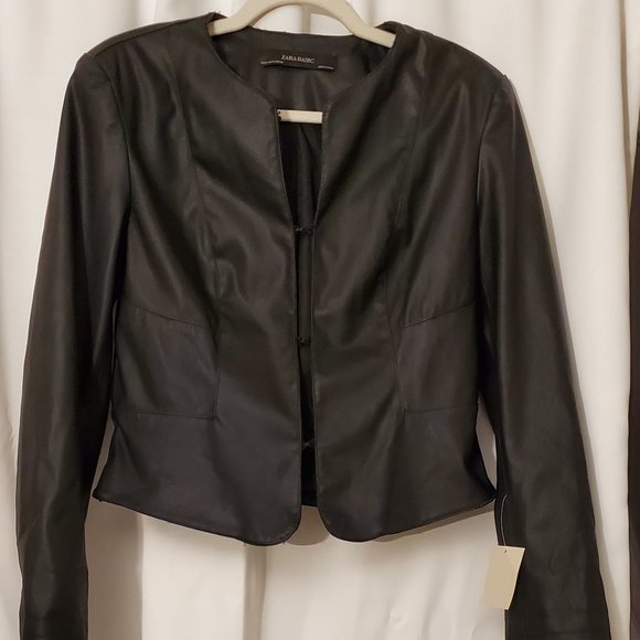 Zara Jackets & Blazers - Zara basics NWT 1x pleather jacket